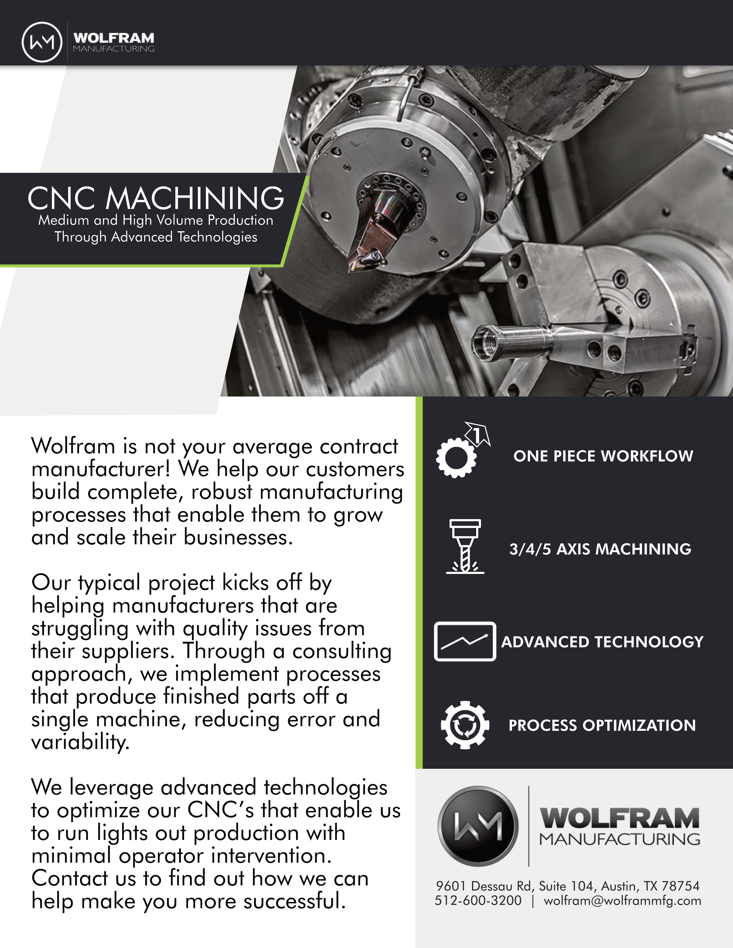 Wolfram Manufacturing CNC Line Card