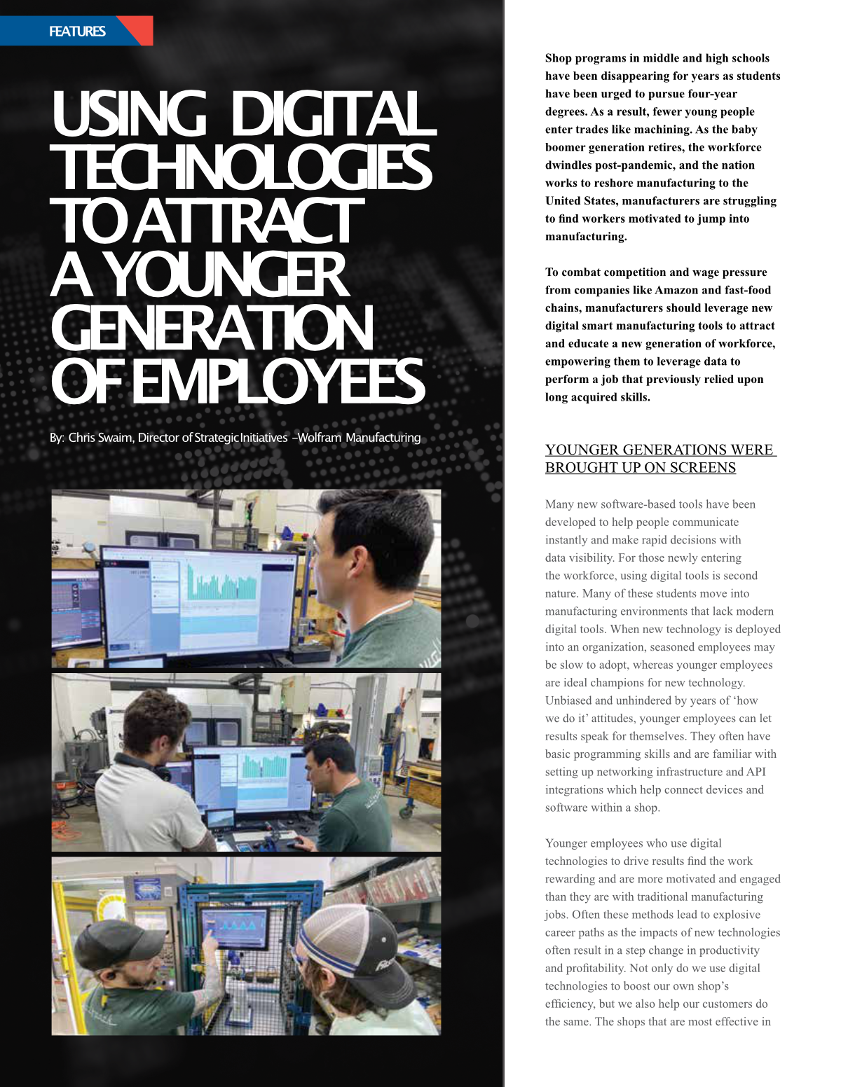 NTMA The Record, Dec. 2022, CNC Machine Monitoring Attracting Younger Employees